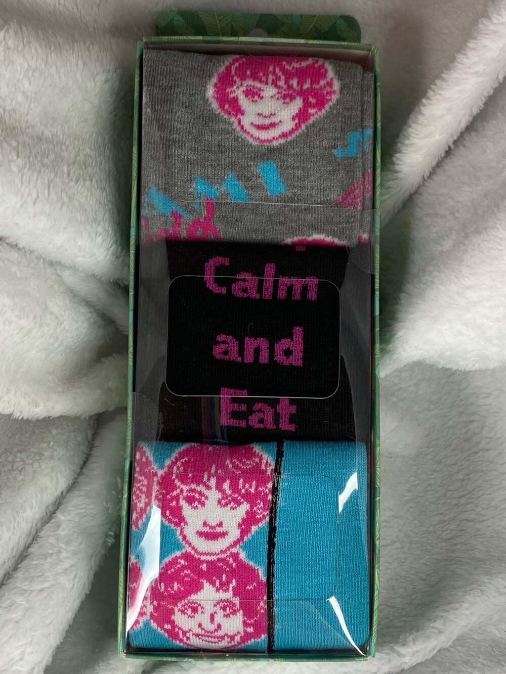 Bioworld Golden Girls 3pk Mens sz 8-12/Womens sz 9.5-13 Crew Socks Gift Box NEW!